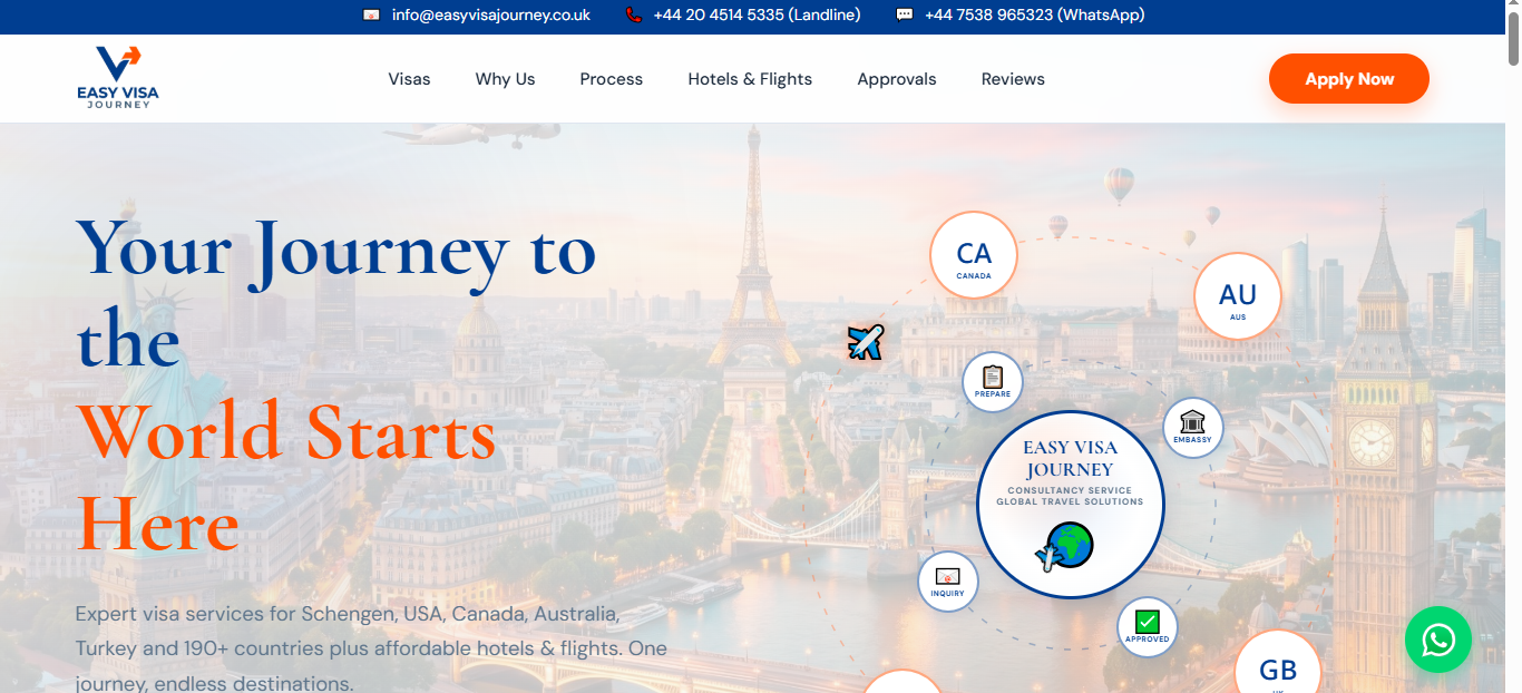 Easy Visa Journey Website